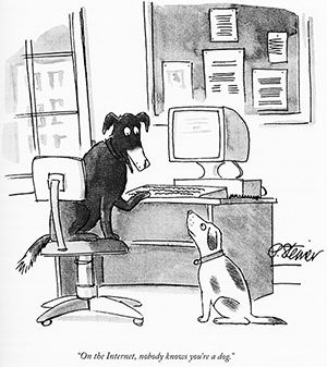 By Peter Steiner, published in the New Yorker in on July 5, 1993